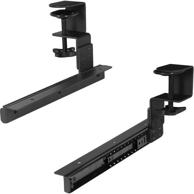 Main image of VIVO Height Adjustable Under Desk Clamp & 12" Rail Set for DIY Wooden Keyboard Trays (Tray Not Included) (MOUNT-RAIL02H)