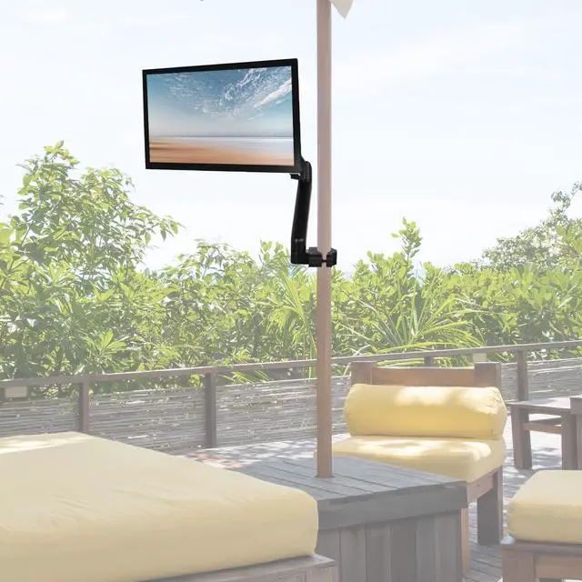 Alt view image 7 of 7 - VIVO Universal Pneumatic Pole Mount Monitor Arm with VESA Bracket, Fits 17" to 32" Screens (MOUNT-POLE05O)