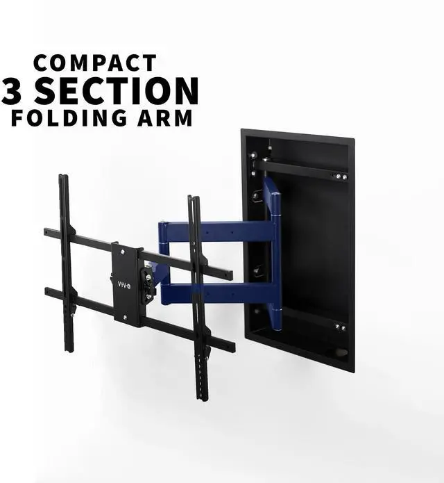 Alt view image 6 of 7 - VIVO Recessed In-Wall 50 to 75 inch TV Mount for LED LCD Screens, Ultra Low Profile, Holds up to 110 lbs (MOUNT-REC01)