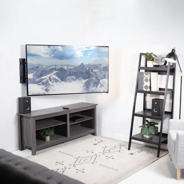 Alt view image 2 of 7 - VIVO Steel Low Profile Electric Swing TV Wall Mount for 32 to 75 LCD LED Screens, Motorized TV Bracket (MOUNT-E-WM075)