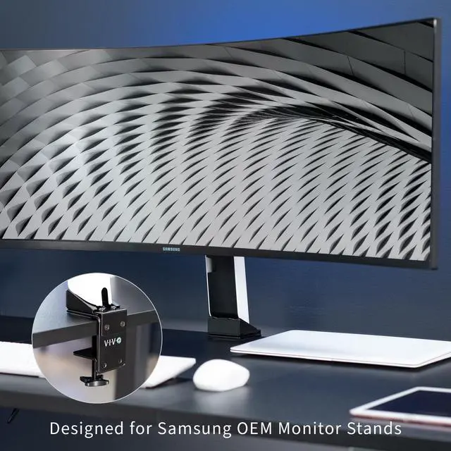 Alt view image 2 of 7 - VIVO Desk Clamp Adapter Designed for Samsung OEM Monitor Stands