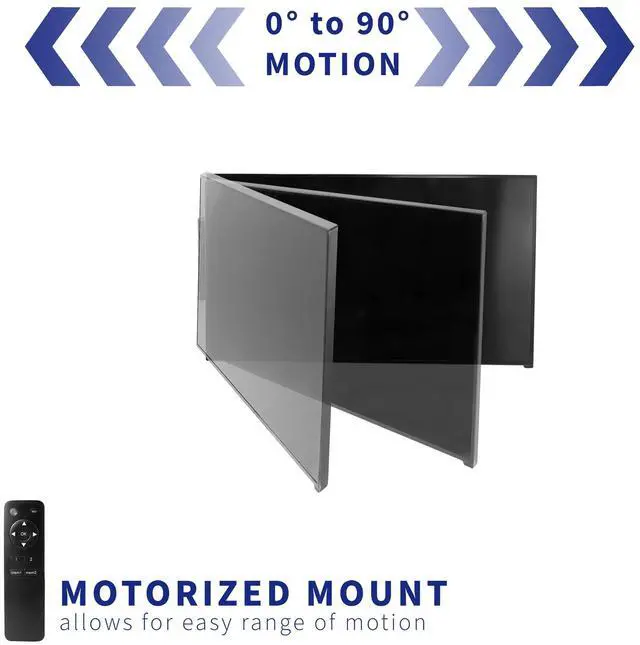 Alt view image 5 of 7 - VIVO Steel Low Profile Electric Swing TV Wall Mount for 32 to 75 LCD LED Screens, Motorized TV Bracket (MOUNT-E-WM075)