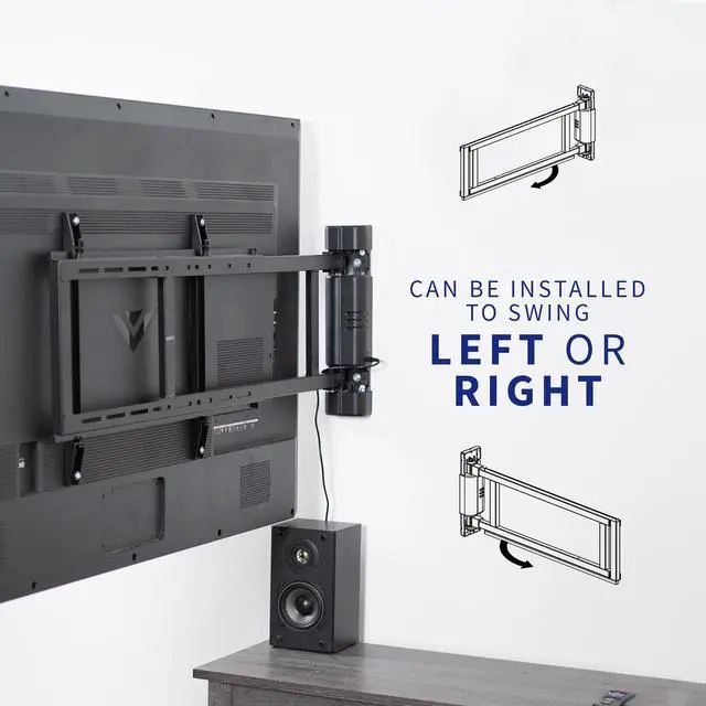 Alt view image 7 of 7 - VIVO Steel Low Profile Electric Swing TV Wall Mount for 32 to 75 LCD LED Screens, Motorized TV Bracket (MOUNT-E-WM075)