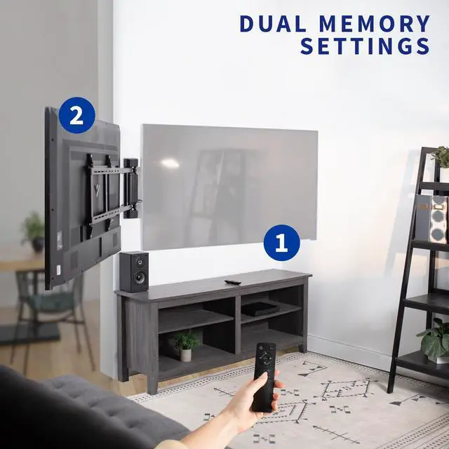 Alt view image 6 of 7 - VIVO Steel Low Profile Electric Swing TV Wall Mount for 32 to 75 LCD LED Screens, Motorized TV Bracket (MOUNT-E-WM075)
