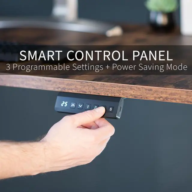 Alt view image 6 of 7 - VIVO Electric 71 x 30 Stand Up Desk, Light Wood Table Top, Black Frame
