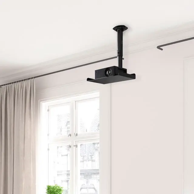 Alt view image 2 of 8 - VIVO Black Universal Ceiling Extending Projector Tray, Height Adjustable Projection (MOUNT-VP08B)