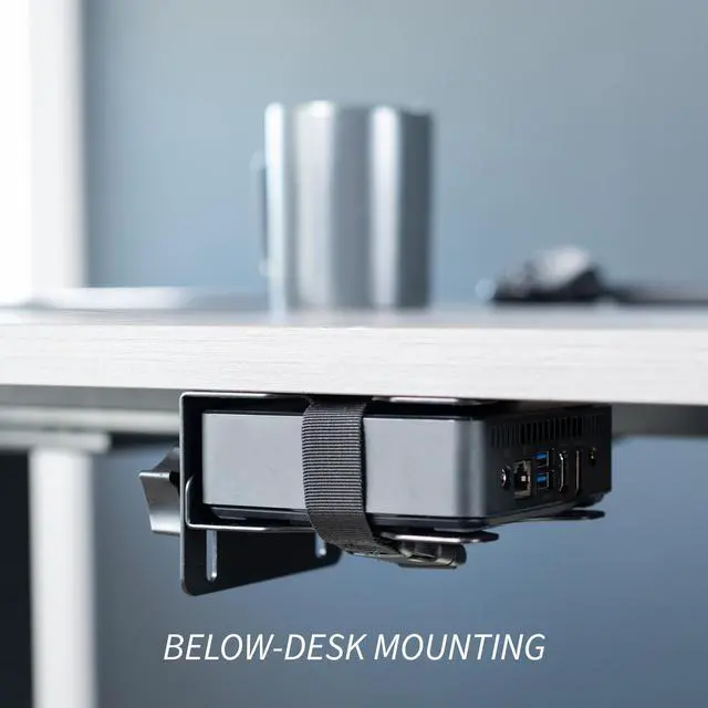 Alt view image 7 of 7 - VIVO Adjustable Thin Client Mini PC Mount Bracket | CPU VESA Under Desk and Monitor Arm Computer Holder (MOUNT-PC05C)