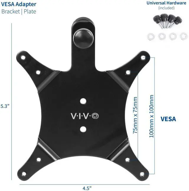 Alt view image 2 of 7 - VIVO VESA Adapter Plate Bracket Attachment Kit Designed for Compatible Viotek and MSI Optix Monitors (MOUNT-MSIG24)