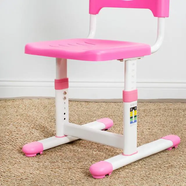 Alt view image 6 of 7 - VIVO Pink Universal Height Adjustable Children's Desk Chair (Chair Only)