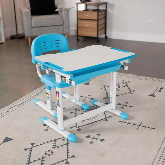 Alt view image 7 of 7 - VIVO Blue Universal Height Adjustable Children's Desk Chair (Chair Only)