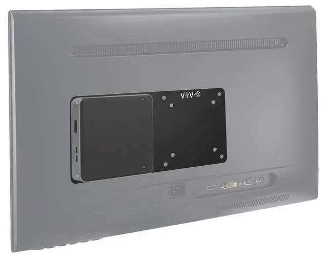 Alt view image 6 of 7 - VIVO Black Steel Arm Bracket Holder for Intel NUC - Back of Monitor VESA Metal Plate Mount Extension (MOUNT-VESA01)