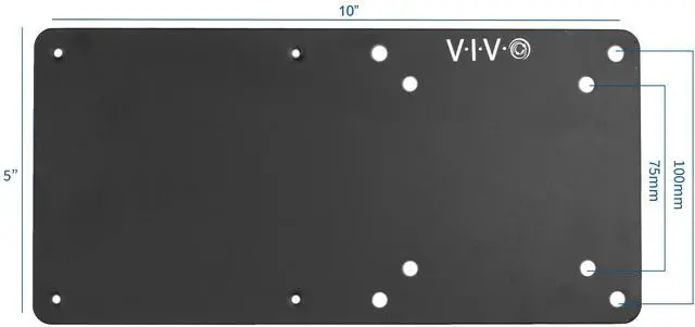 Alt view image 2 of 7 - VIVO Black Steel Arm Bracket Holder for Intel NUC - Back of Monitor VESA Metal Plate Mount Extension (MOUNT-VESA01)