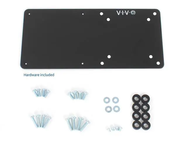 Alt view image 3 of 7 - VIVO Black Steel Arm Bracket Holder for Intel NUC - Back of Monitor VESA Metal Plate Mount Extension (MOUNT-VESA01)