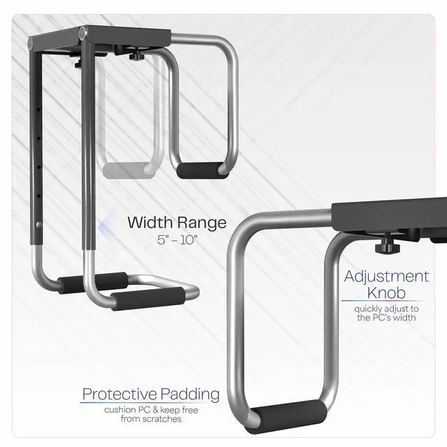 Alt view image 4 of 13 - VIVO Heavy Duty Adjustable Under-Desk PC Mount | Computer Case Holder