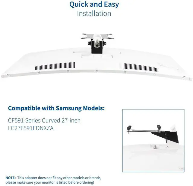 Alt view image 3 of 7 - VIVO VESA Mount Adapter for Samsung CF591 Series Curved 27 Screen LC27F591FDNXZA