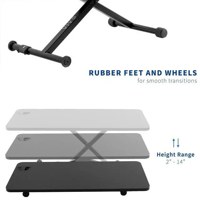 Alt view image 3 of 7 - VIVO Small Single Top 28" Standing Desk Converter, Height Adjustable Tabletop Sit to Stand Laptop Riser (DESK-V011F)