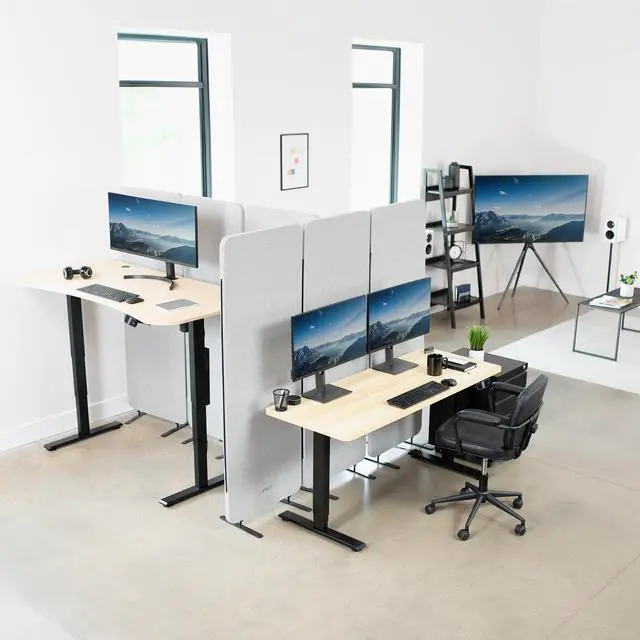 Alt view image 7 of 7 - VIVO Black Electric Stand Up Desk Frame Workstation, Single Motor Ergonomic Standing Height Adjustable Base (DESK-V102E)