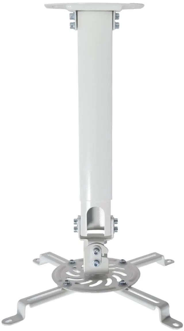 Main image of VIVO Universal Extending White Ceiling Projector Mount | Height Adjustable Projection (MOUNT-VP02W)