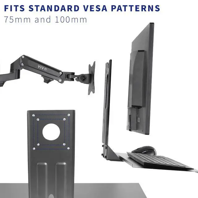 Alt view image 5 of 7 - VIVO Computer Keyboard & Mouse Platform VESA Mount Attachment 25.5 x 8" Tray