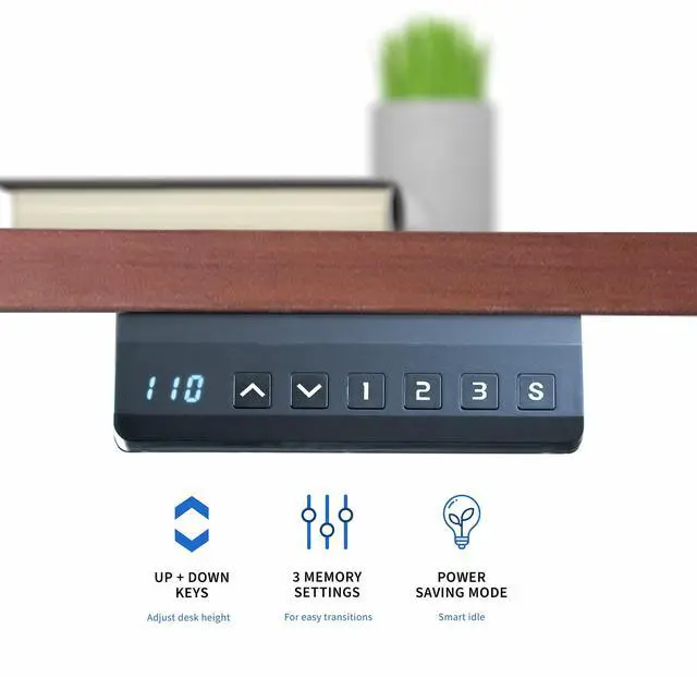 Alt view image 5 of 7 - VIVO Electric Dual Motor 71 x 36 Standing Desk, Dark WalnutTable Top, Black Frame, DESK-KIT-E2B7D-36
