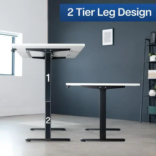 Alt view image 7 of 7 - VIVO Electric Dual Motor 71 x 36 Standing Desk, White Table Top, Black Frame, DESK-KIT-E2B7W-36