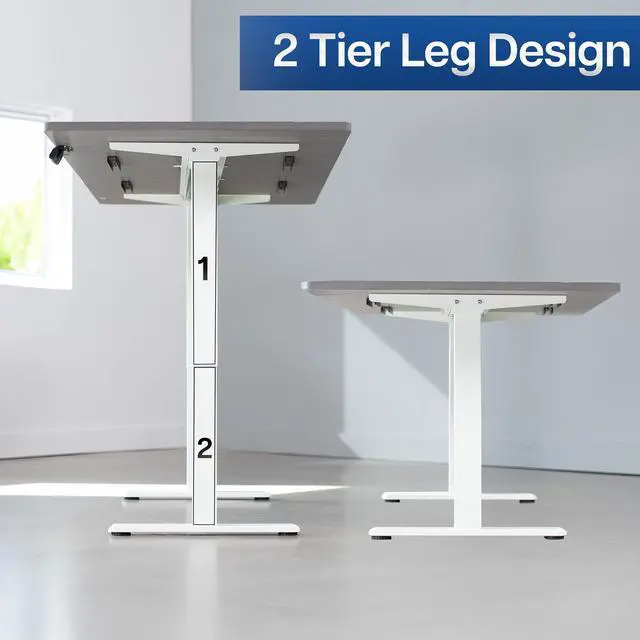Alt view image 7 of 7 - VIVO Electric Dual Motor 71 x 36 Standing Desk, Dark Gray Table Top, White Frame, DESK-KIT-E2W7G-36