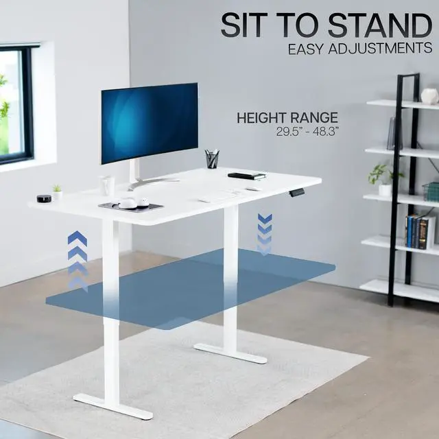 Alt view image 6 of 7 - VIVO Electric Dual Motor 71 x 36 Standing Desk, White Table Top, White Frame, DESK-KIT-E2W7W-36