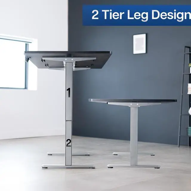 Alt view image 7 of 7 - VIVO Electric Dual Motor 71 x 36 Standing Desk, Black Table Top, Gray Frame, DESK-KIT-E2G7B-36