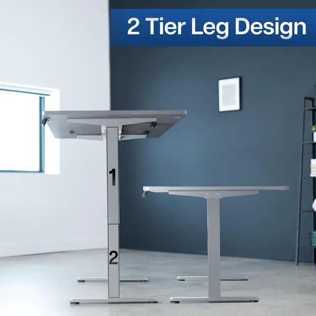 Alt view image 7 of 7 - VIVO Dual Motor 71 x 30 Standing Desk, 1-Piece Black Top, White Frame