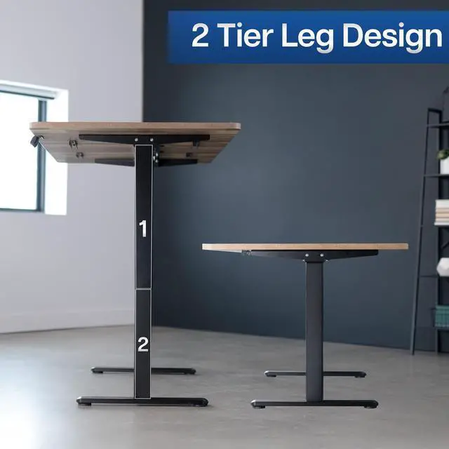 Alt view image 7 of 7 - VIVO Electric Dual Motor 71 x 36 Standing Desk, Reclaimed Wood Table Top, Black Frame, DESK-KIT-E2B7P-36