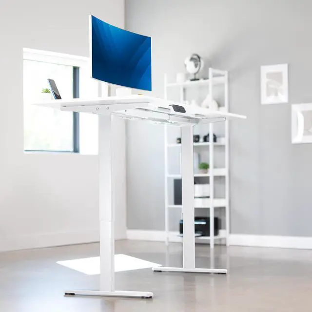 Alt view image 4 of 7 - VIVO Electric Dual Motor 71 x 30 Standing Desk, White Dry Erase Table Top, White Frame, DESK-KIT-E2W7WE