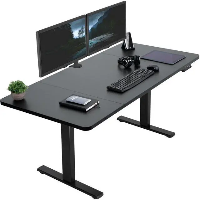 Main image of VIVO Electric 60 x 30 Stand Up Desk Workstation, Black Table Top, Black Frame
