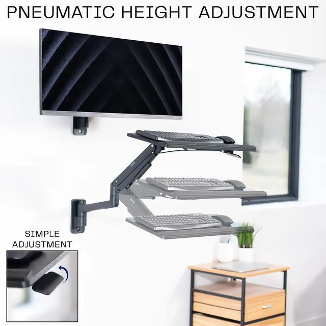 Alt view image 3 of 7 - VIVO Heavy Duty Wall Mounted Keyboard Tray, MOUNT-KB35C