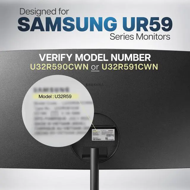 Alt view image 3 of 7 - VIVO VESA Adapter Plate Bracket Designed for Samsung UR59 Monitors