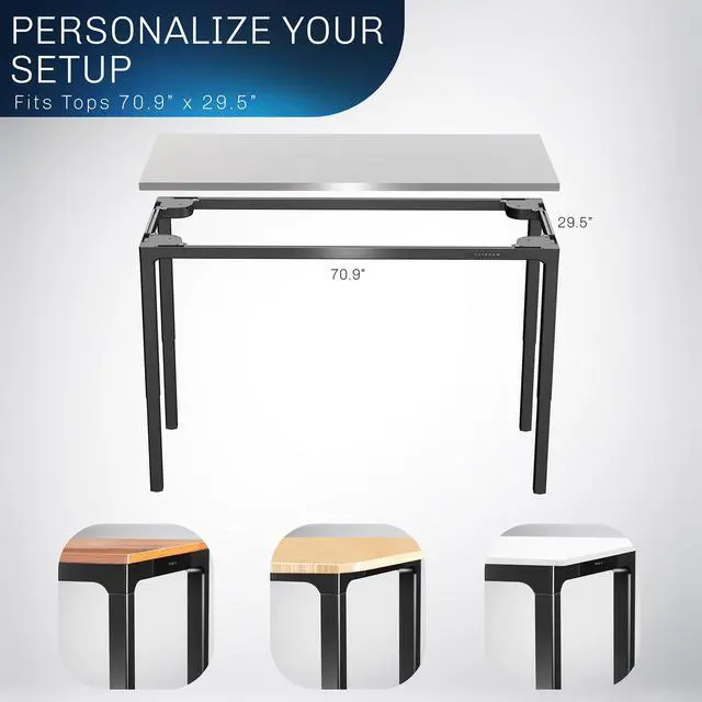Alt view image 5 of 7 - VIVO Black Electric Quad-Motor Height Adjustable 4-Leg Standing Desk Frame