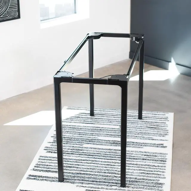 Alt view image 2 of 7 - VIVO Black Electric Quad-Motor Height Adjustable 4-Leg Standing Desk Frame