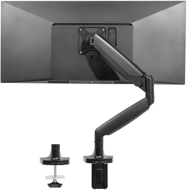 Main image of VIVO Black Heavy Duty Single Ultrawide Monitor Desk Mount Stand with Pneumatic Spring Arm, Fits Screens up to 35"