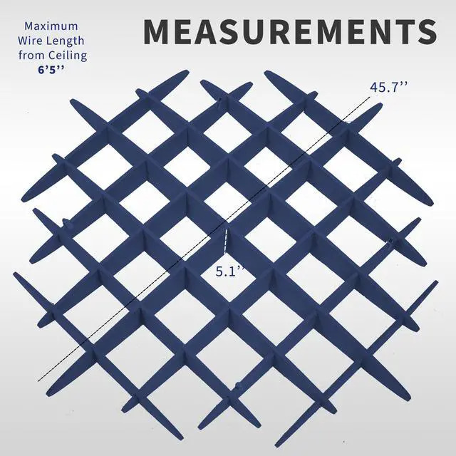 Alt view image 3 of 7 - VIVO Navy Blue Acoustic Ceiling Waffle Panel
