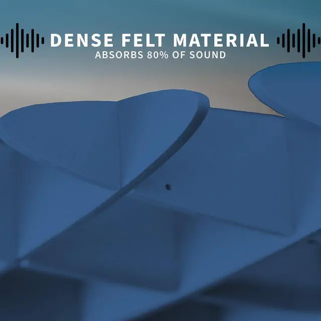 Alt view image 4 of 7 - VIVO Navy Blue Acoustic Ceiling Waffle Panel