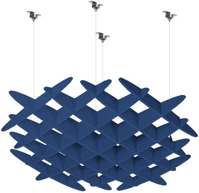 Main image of VIVO Navy Blue Acoustic Ceiling Waffle Panel