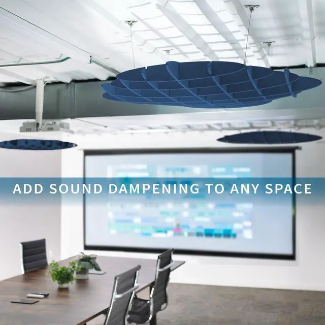 Alt view image 5 of 7 - VIVO Navy Blue Acoustic Ceiling Waffle Panel