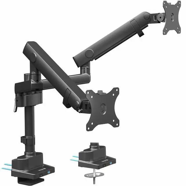 Main image of VIVO Premium Aluminum Full Motion Dual Monitor Arm Desk Mount Stand w/ USB Ports, Screens up to 35" (STAND-V102BDU)