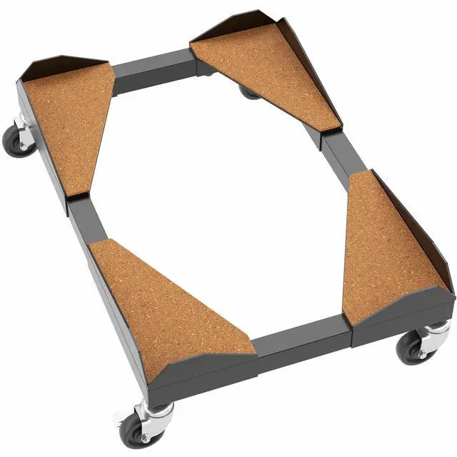 Main image of VIVO Black Premium Large PC Cart, CPU Rolling Stand, Adjustable Computer Trolley