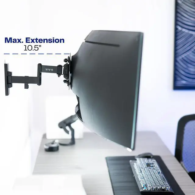 Alt view image 6 of 8 - VIVO Full Motion Wall Mount for 13" to 27" LCD LED TV & Computer Monitor Screens | Tilt and Swivel Bracket (MOUNT-VW01M)