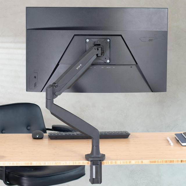 Alt view image 4 of 7 - Aluminum Single Monitor Desk Mount, Pneumatic Spring Arm, Fits up to 32" Screen