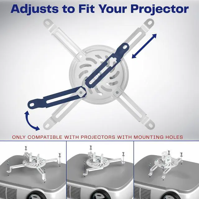 Alt view image 6 of 7 - VIVO Metal Drop Ceiling Projector Mount with Scissor Clamp