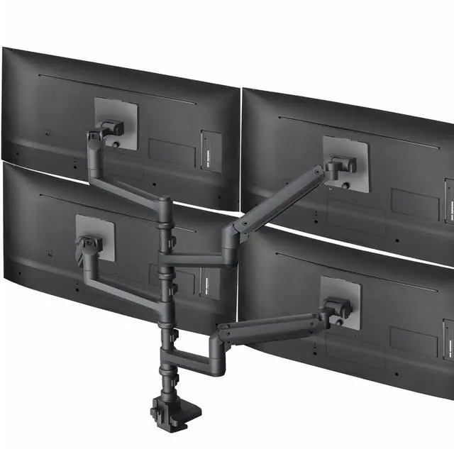 Main image of VIVO Black Dual Monitor Articulating Desk Stand Mount, Fits Up to 32" Screens