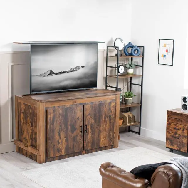 Alt view image 2 of 7 - VIVO TV Motorized Vertical Stand Lift 32" to 55" Screen, Height Adjustable Mount