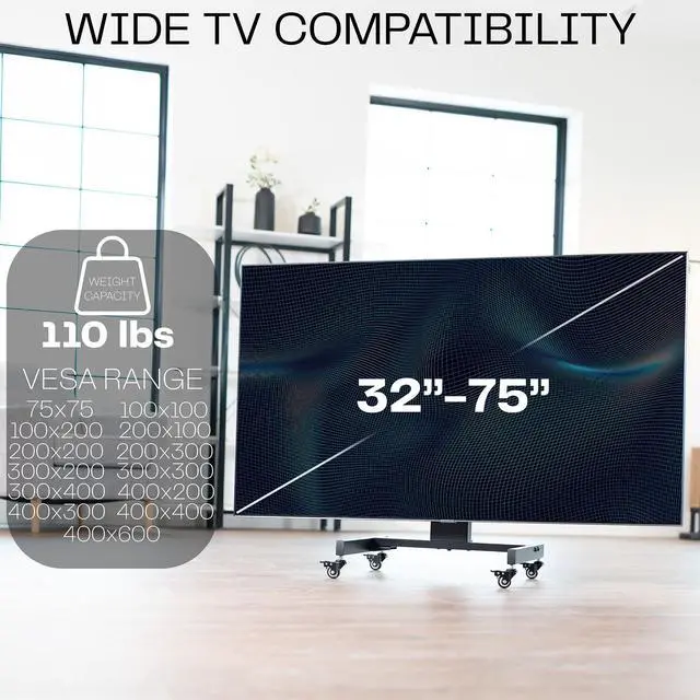 Alt view image 4 of 7 - VIVO Low Height TV Cart for 32 to 75 inch Screens