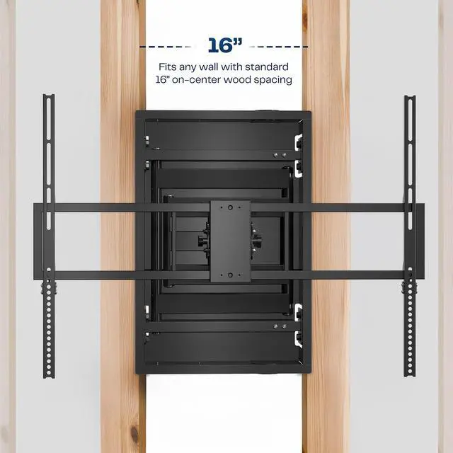Alt view image 5 of 7 - VIVO Premium Recessed In-Wall TV Mount for up to 100" LED LCD Screens, Ultra Low Profile